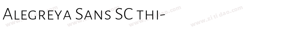 Alegreya Sans SC thi字体转换